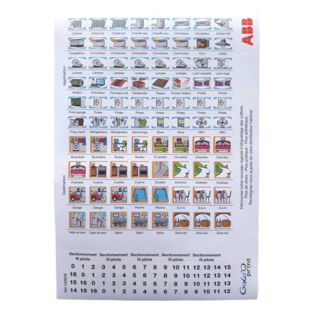 Étiquettes Autocollantes Pour Tableau électrique Schneider - Repérage Facile - Lot Neuf, Référence QGH73332