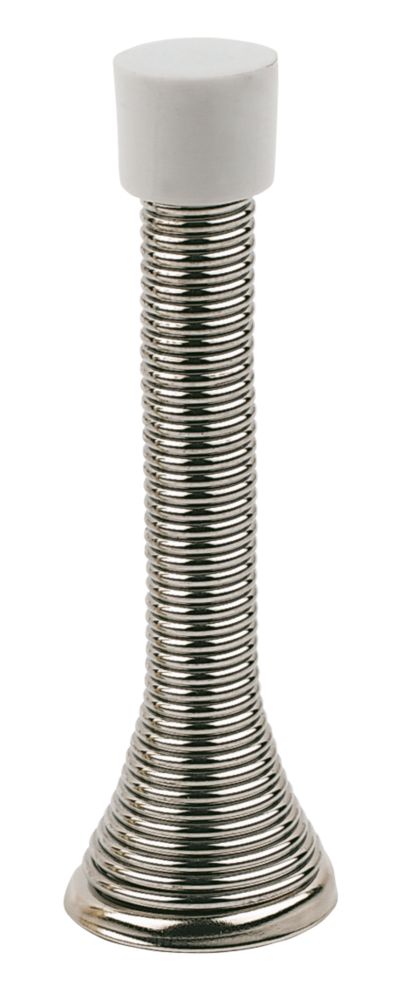 Lot de 10 butées de porte cylindriques saillantes chromées
