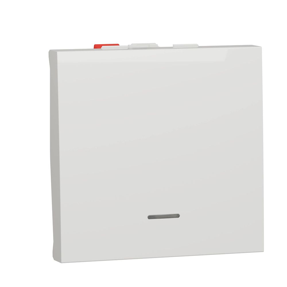 Va-et-vient lumineux 1 poste 2 modules Unica Blanc Schneider