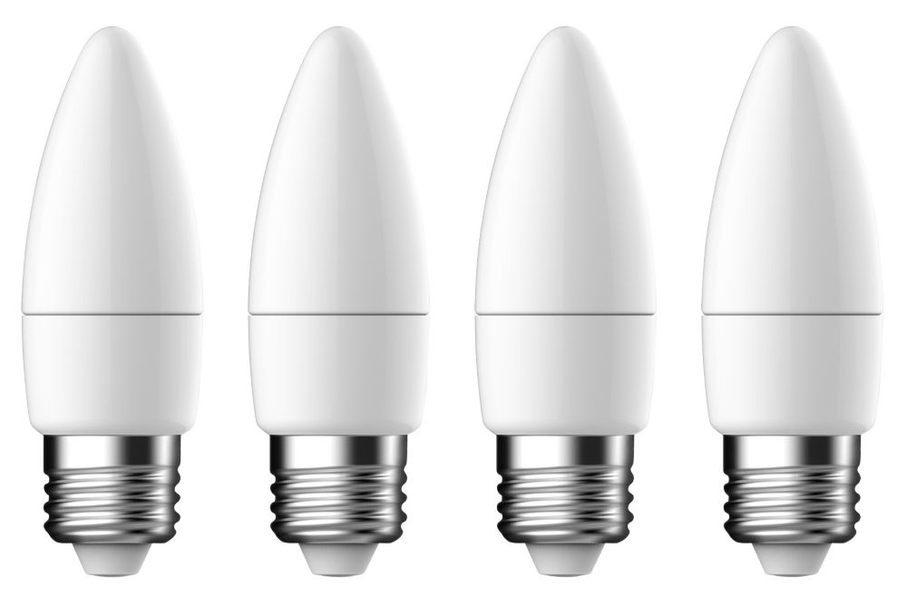 Lot de 4 ampoules LED bougie LAP DFRDAL4EDB E27 470lm 4,2W