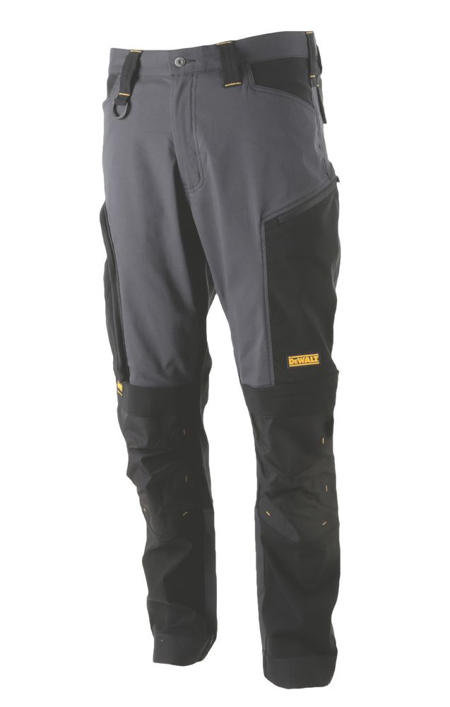 Pantalon de travail DeWalt Waterford, noir/gris, taille 48 longueur 79 cm