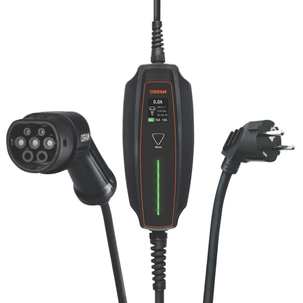 Chargeur portable voiture électrique type 2 mode 2 16A 3,6kW monophasé 5m Osram