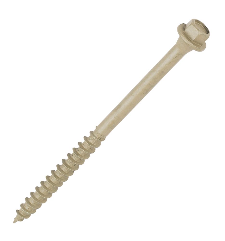 Timberfix Paquet de 50 vis à collerette pour bois de charpente 6,3 x 100mm