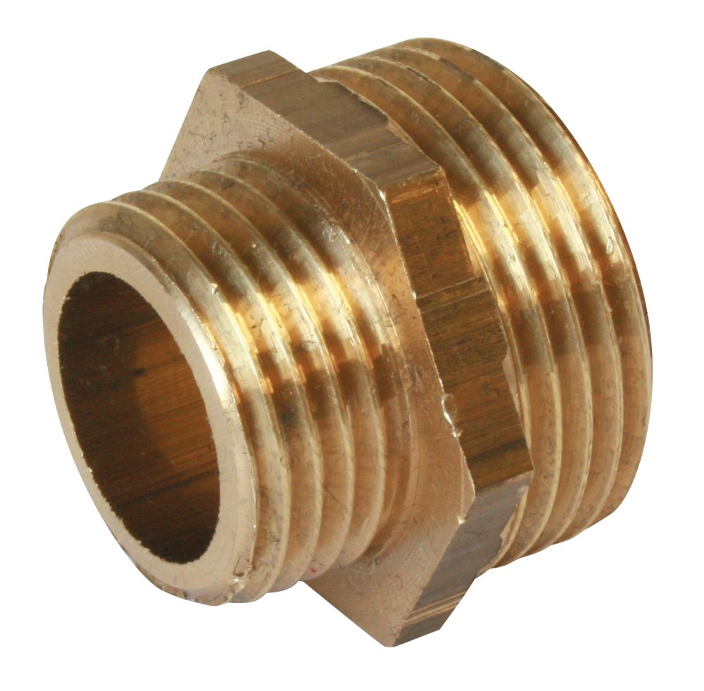 Mamelon réduit mâle laiton à visser 33/42 - 1 1/4" x 40/49 - 1 1/2" Pronorm, lot de 2