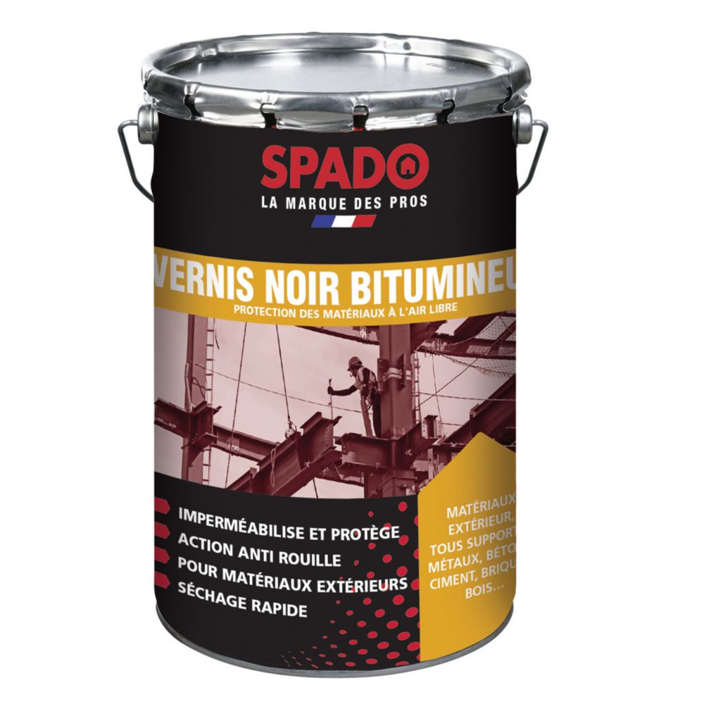 Vernis asphalte noir Spado 4L