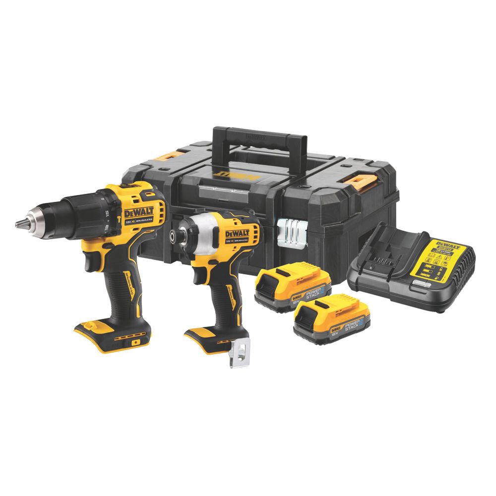 DeWalt - Perceuse visseuse à percussion à batterie 18V Li-Ion 2x1