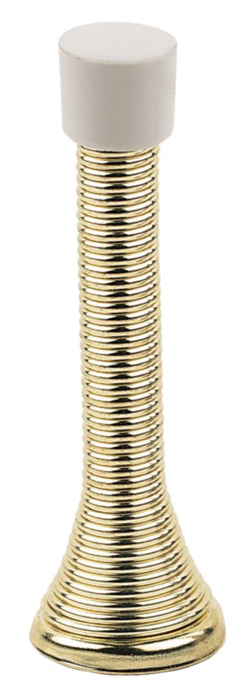 Lot de 10 butées de porte cylindriques saillantes laitonnées par électrolyse