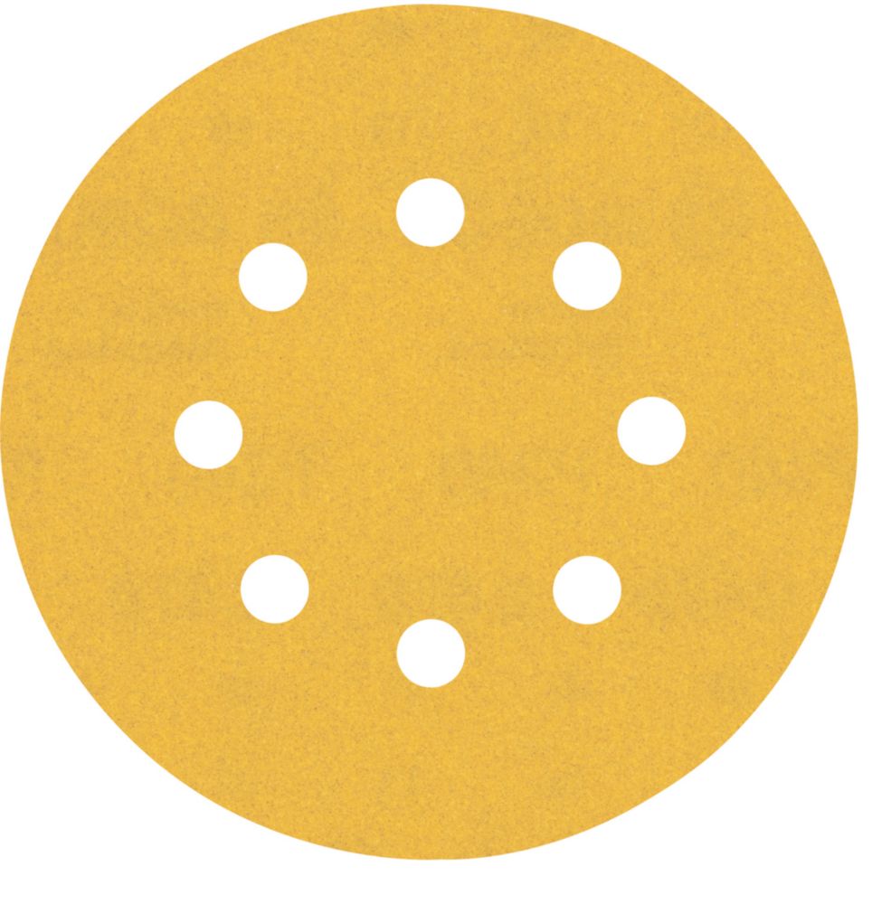 Lot de 5 disques abrasifs pour ponceuse à bois 125mm, 8 trous, grain 240 Expert C470 Bosch