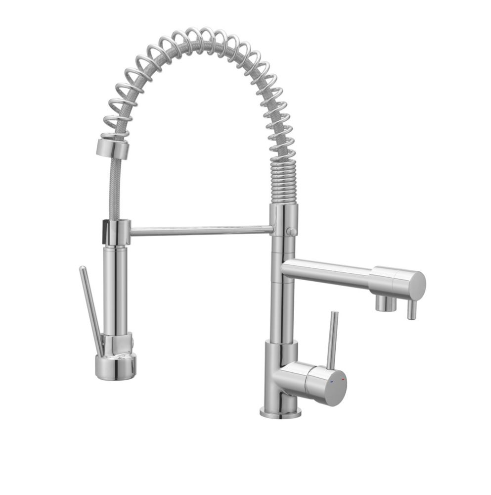 Mitigeur à bec amovible Cooke & Lewis Bilbrough argenté