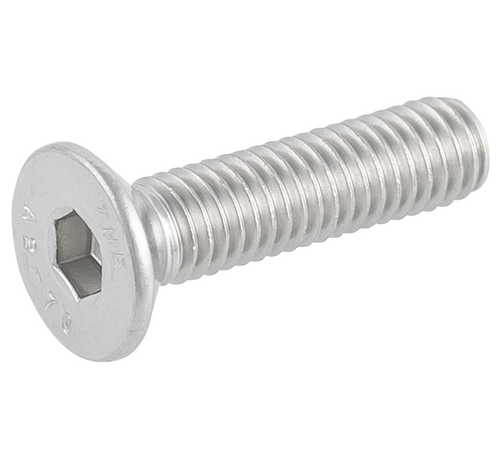 50 vis à tête creuse fraisée en acier inoxydable A2 Easyfix M6 x 25mm