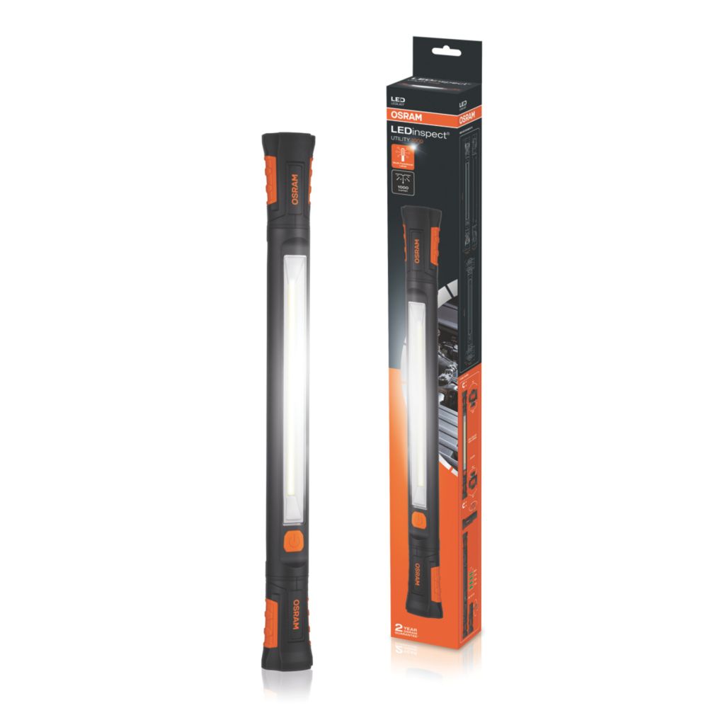Lampe d'inspection à LED rechargeable Osram LEDInspect UTILITY1000, noir/orange, 1000lm