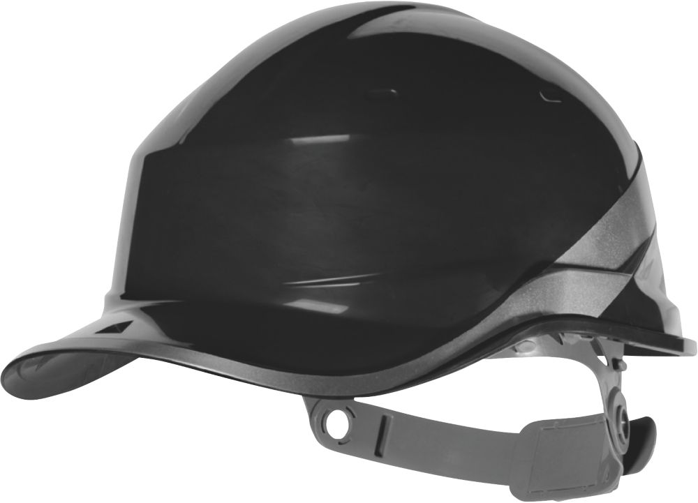 Casque de sécurité à bouton-poussoir haut de gamme Delta Plus Diamond V noir