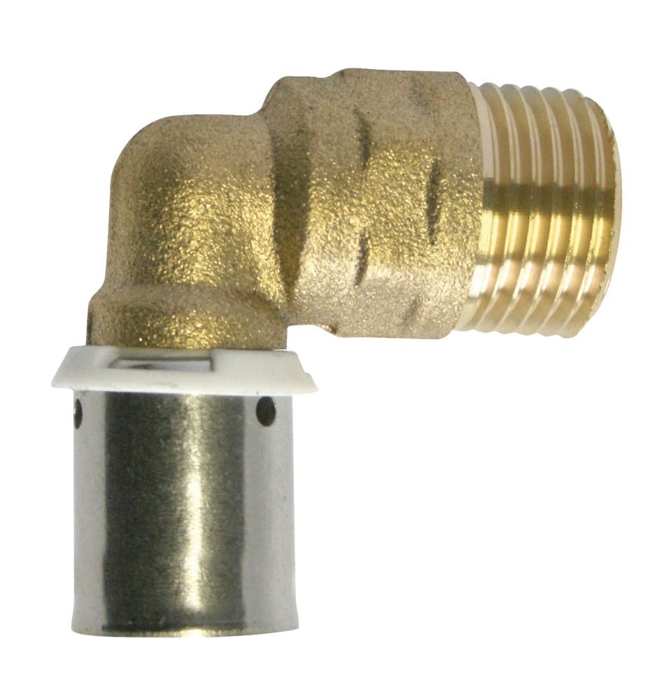 Coude mâle PER à sertir 16mm x 15/21 - 1/2" Fixoconnect