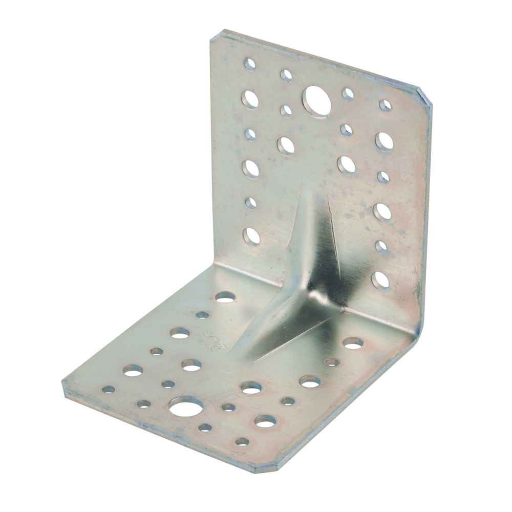 Équerres de fixation renforcée galvanisée Suki 90 x 100mm, lot de 10