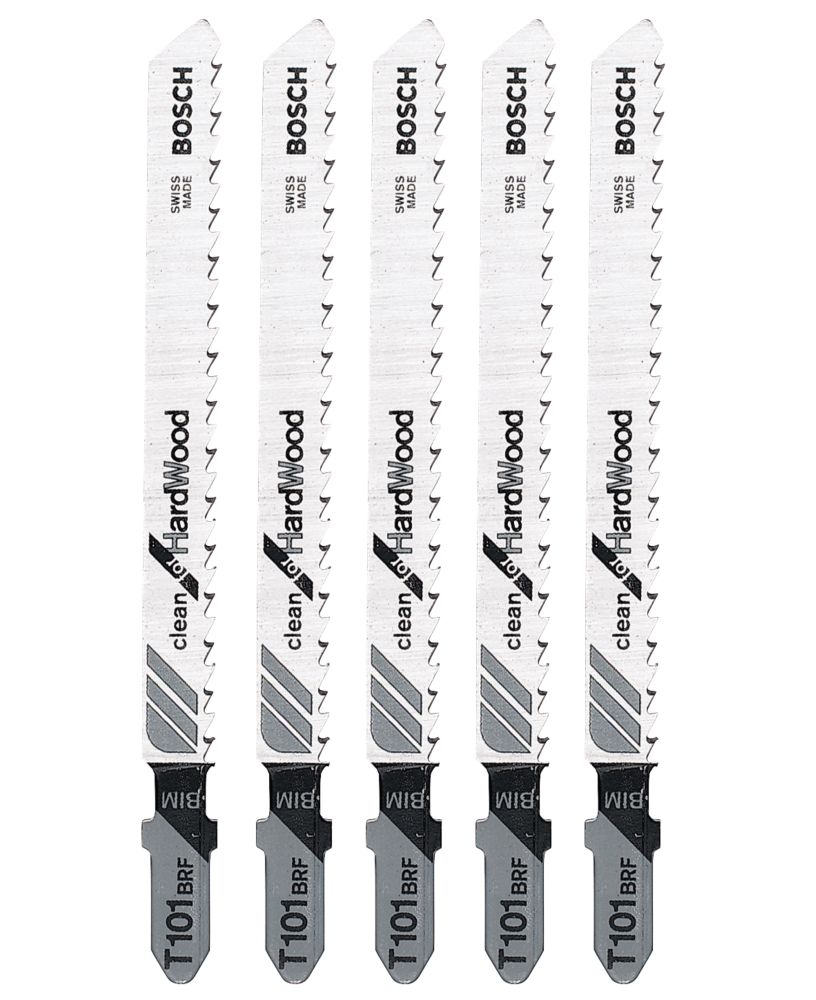 Lot de 5 lames pour scie sauteuse multi matériaux à baïonnette 100mm T101BRF Bosch