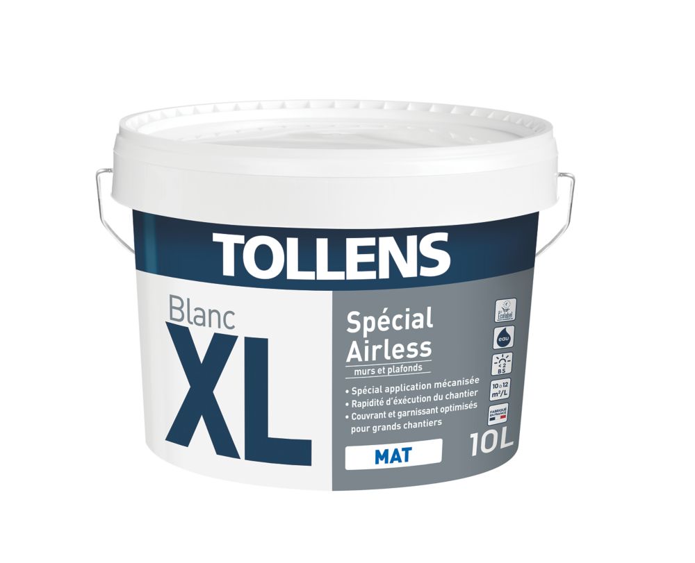 Peinture acrylique Airless blanche Tollens 10L