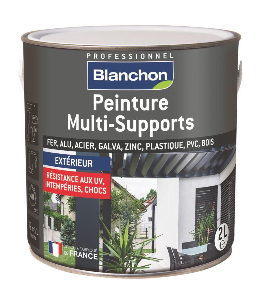 Peinture multisupports blanc satiné Blanchon 2L
