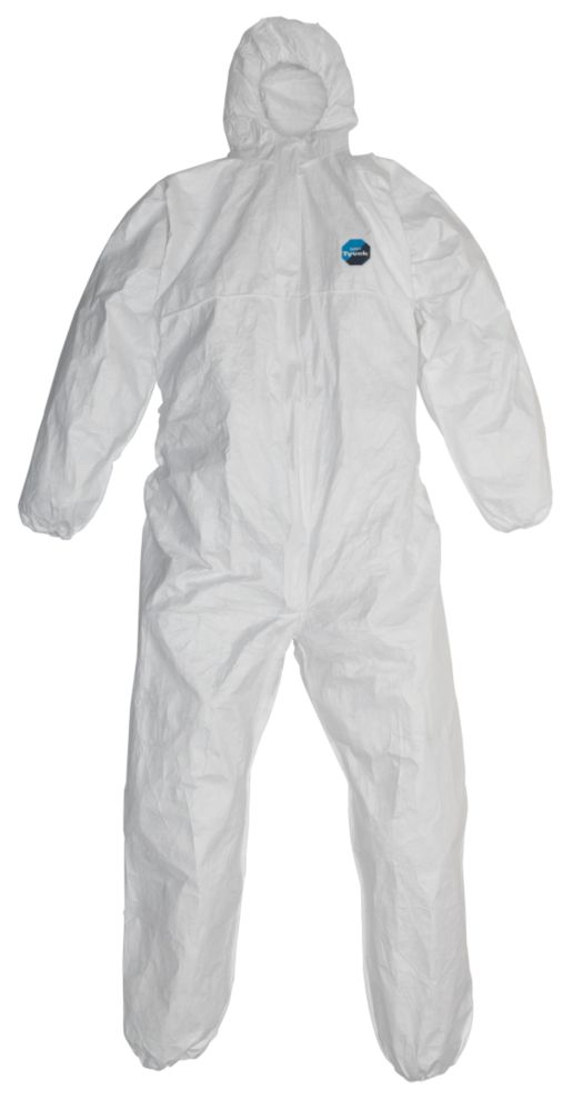Combinaison de protection jetable à capuche classique DuPont Tyvek blanche taille XL