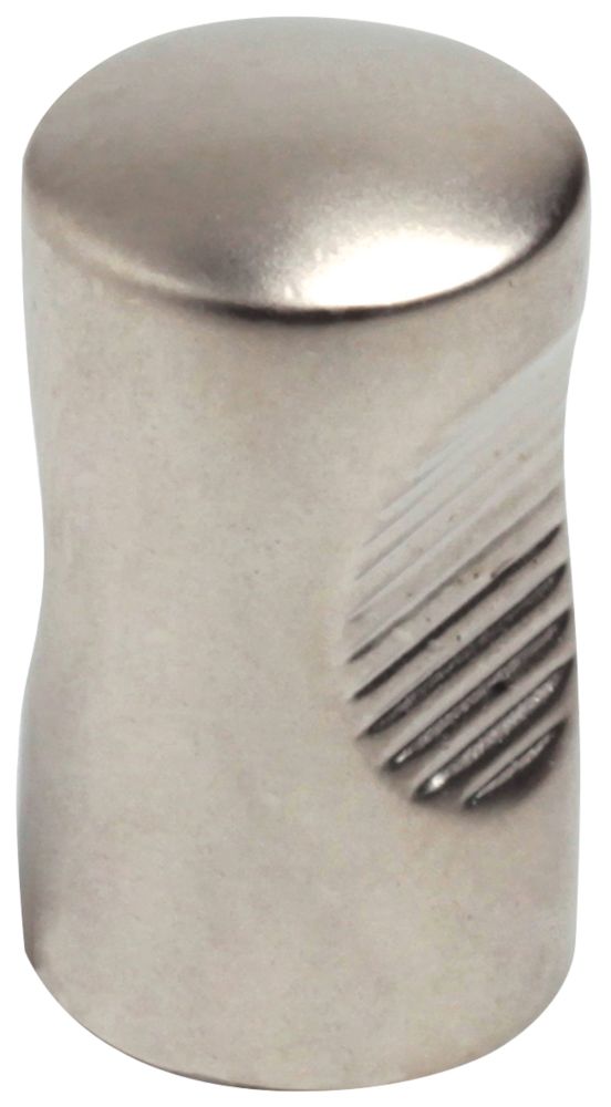  Poignées de meuble en forme de cheville ronde décoratives en nickel mat 14mm, lot de 2