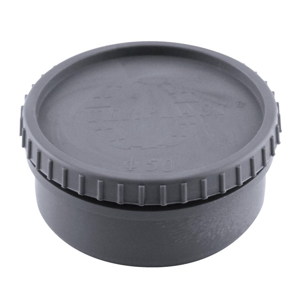 Bouchon PVC NF mâle 50mm à coller gris Fitt