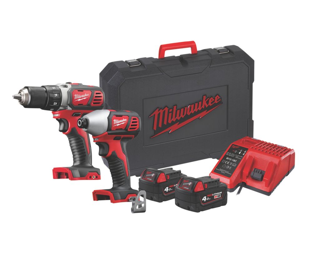 Milwaukee M18 FPP2A3-502X FUEL Gen 4 18V 2 x 5.0Ah Li-Ion RedLithium  Brushless Cordless Twin Pack - Screwfix