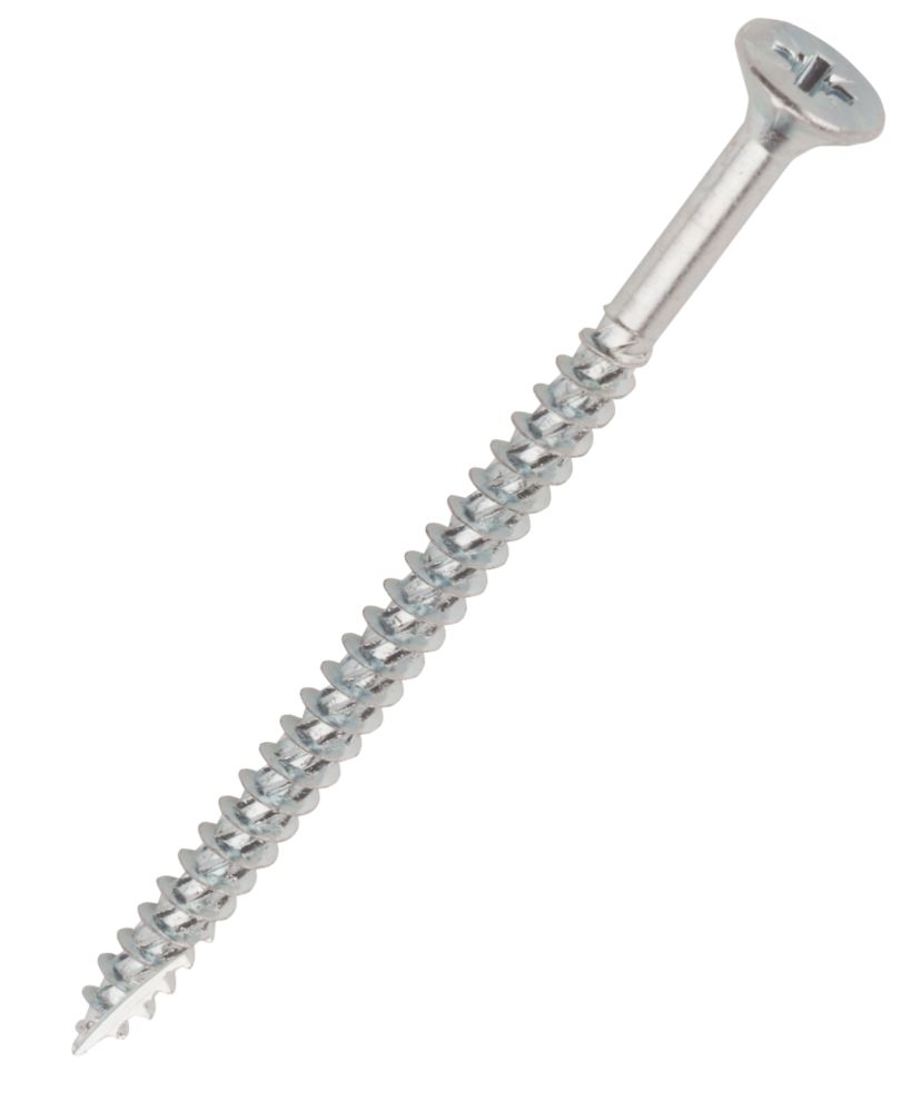 100 vis à bois polyvalentes à tête fraisée PZ Turbo Silver 6 x 90mm