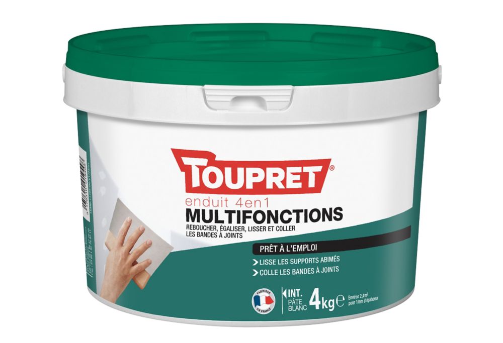 TOUPRET Enduit de rebouchage - 4 Kg