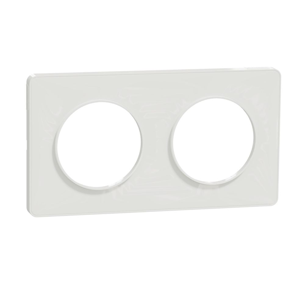 Plaque de finition 2 postes Odace Touch Blanc Schneider