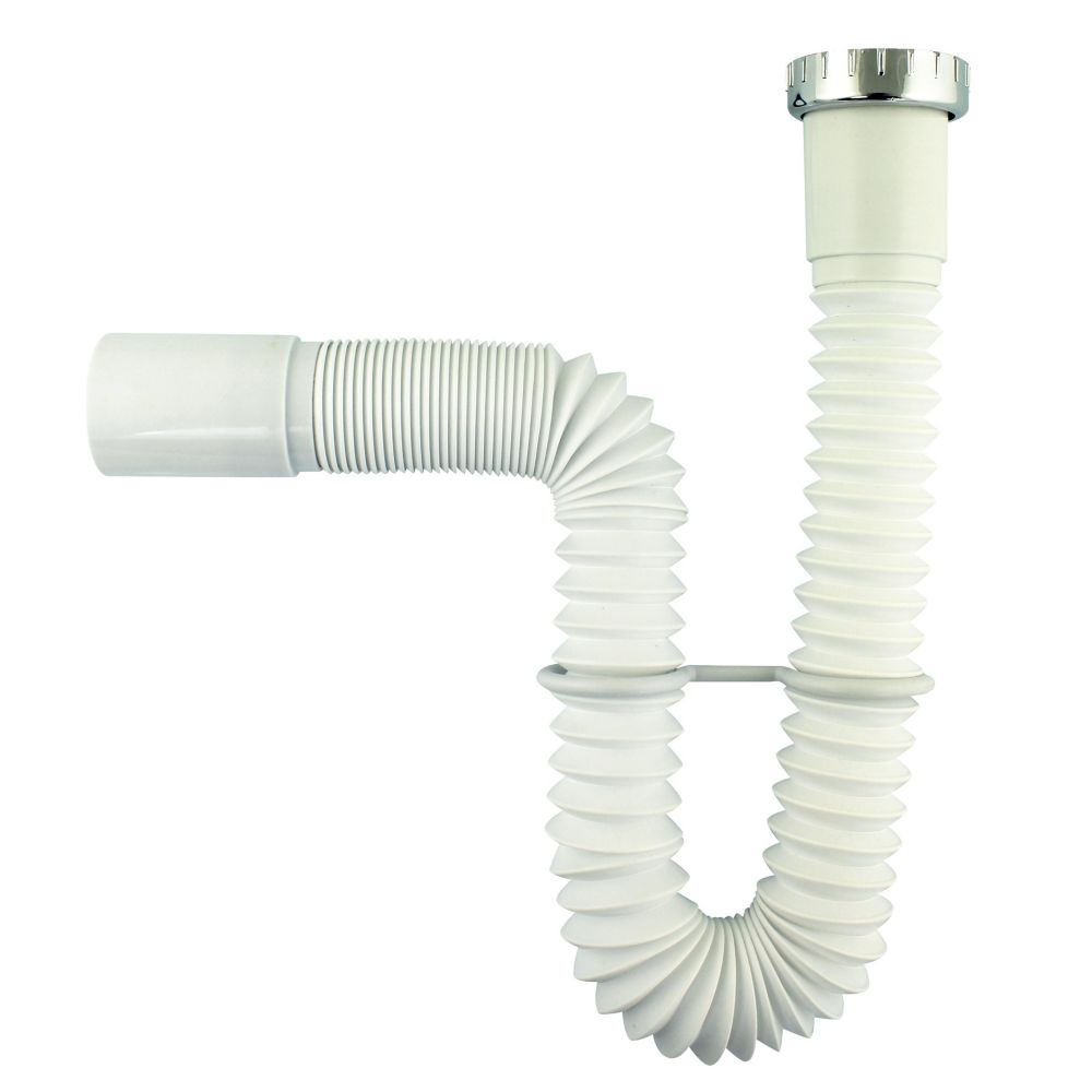 Tuyau d'évacuation d'évier Fitt SRFEP40F blanc 40mm x 1½ x 800mm