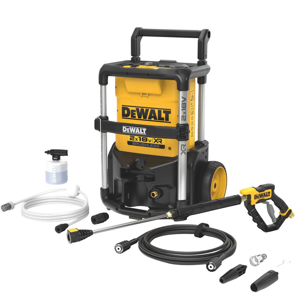 Nettoyeur haute pression sans fil brushless DeWalt DCMPW1600N-XJ 110 bar 2x18V - sans batterie