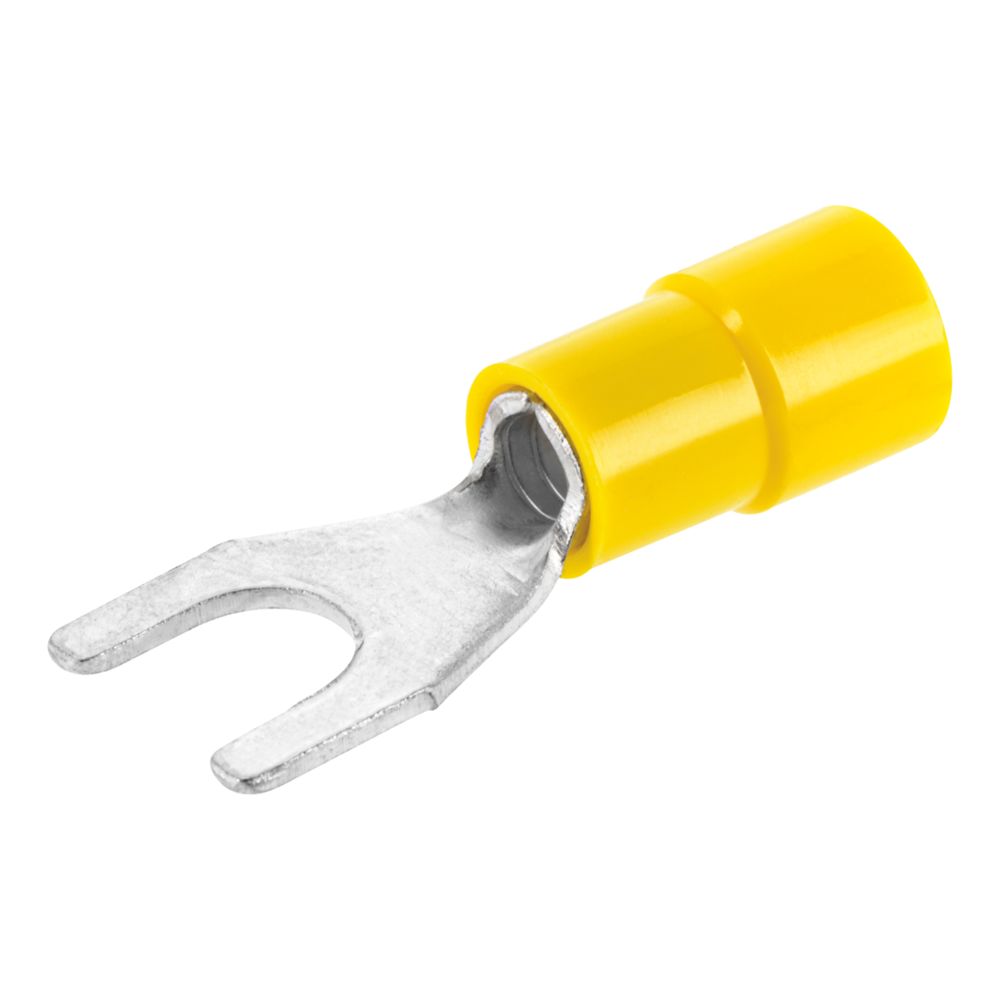 Cosses à fourche à sertir jaunes isolées 9mm Klauke, lot de 100