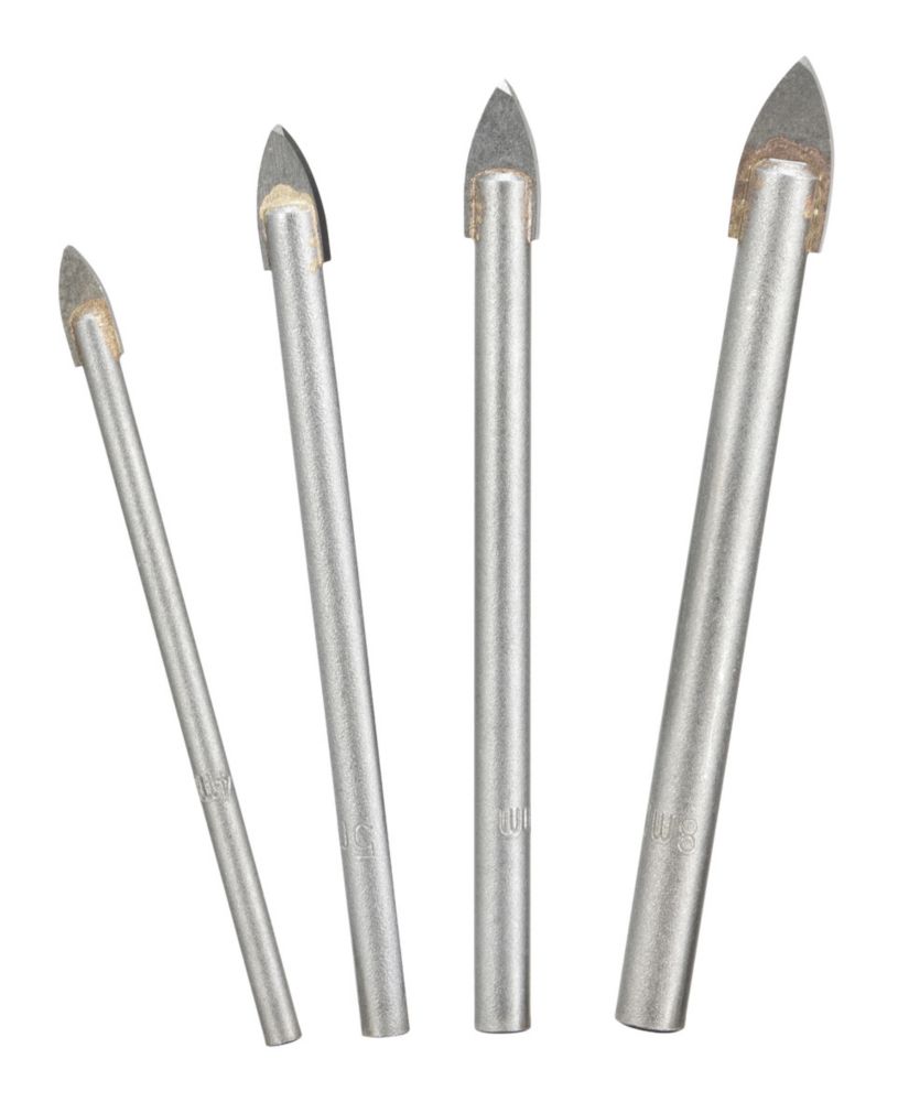Jeu de mèches pour carrelage et verre Titan (4 pièces)