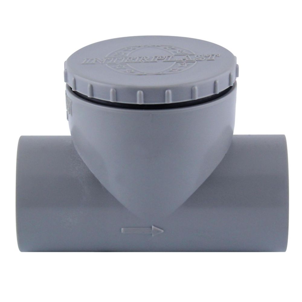 Clapet anti-retour PVC 32mm à coller gris Fitt