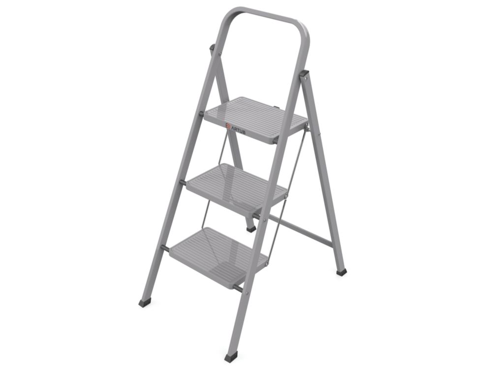 Marchepied pliant à 3 marches Artub en acier 680mm avec plateforme