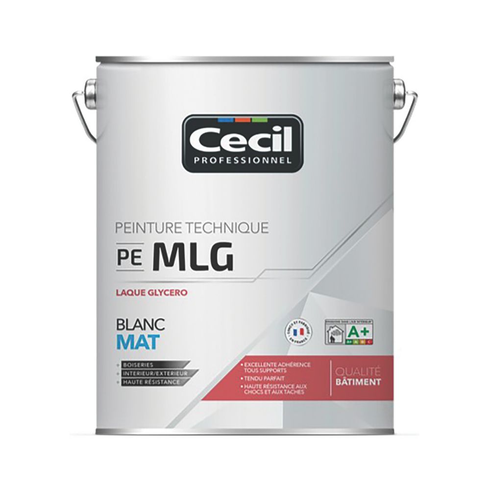 Laque glycéro blanc mat Cecil Professionnel PE MLG 5L