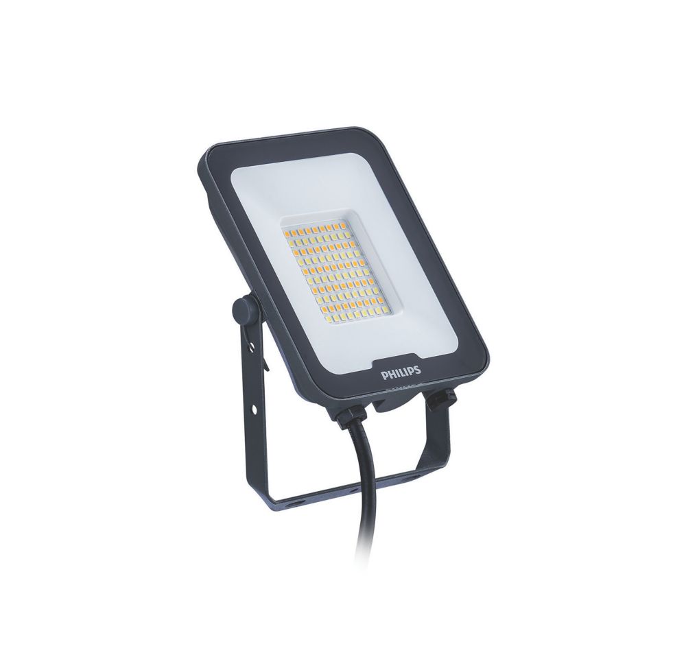 Projecteur LED intérieur et extérieur noir Philips IP65 6000lm