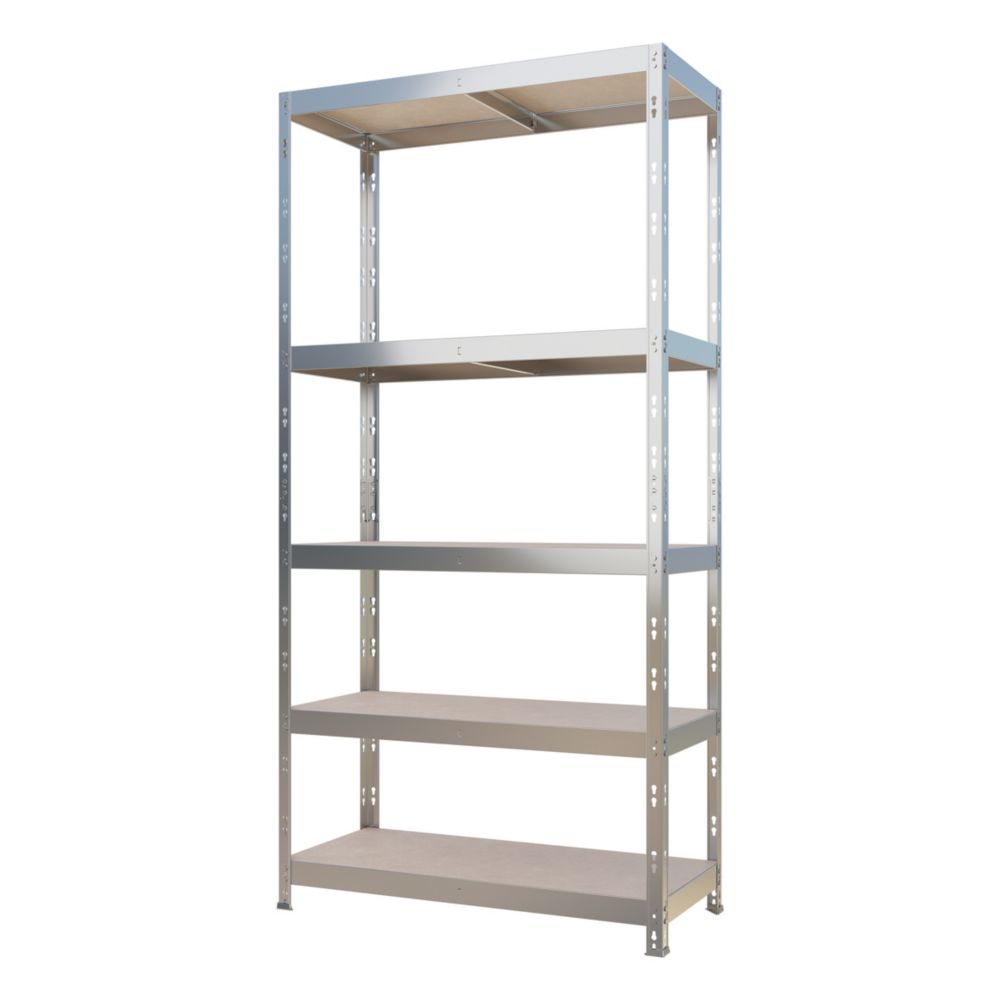 Étagère en acier galvanisé à 5 niveaux 90cm x 45cm x 180cm
