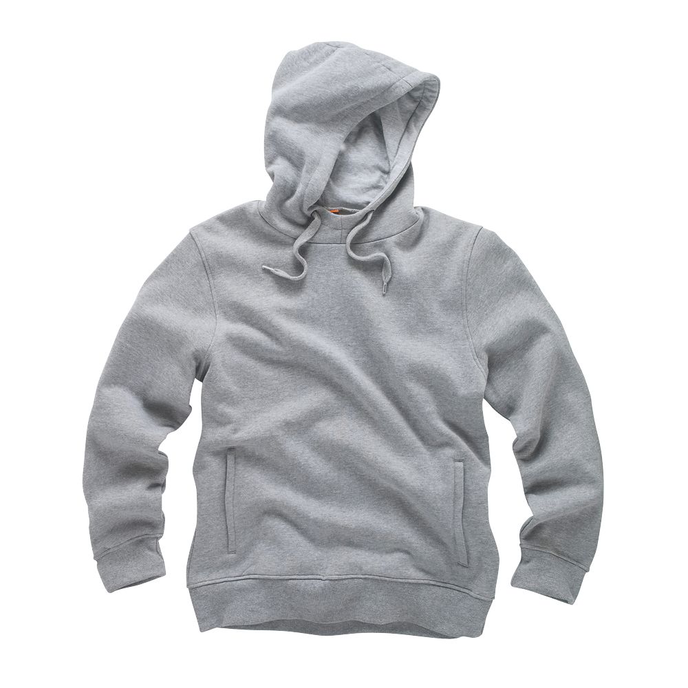 Sweat à capuche de travail Scruffs gris taille XL