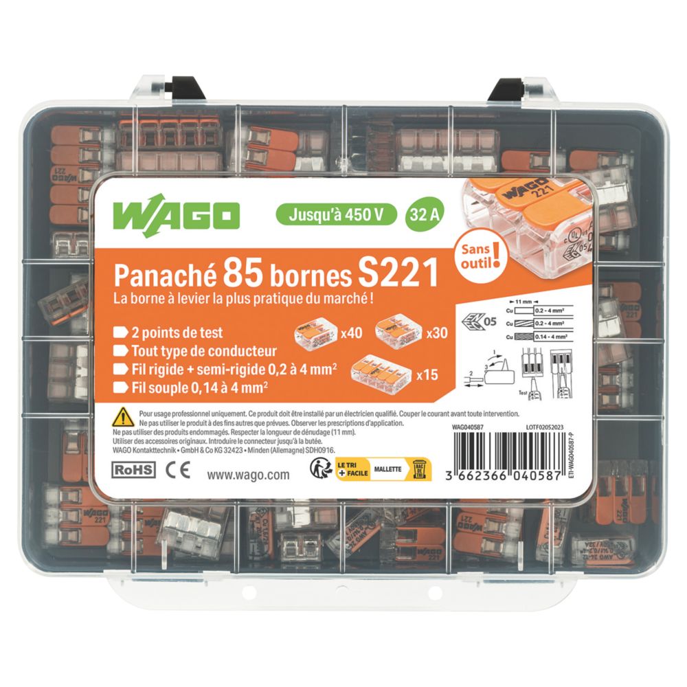 Coffret d'assortiment de bornes WAGO