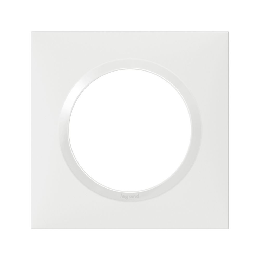 Plaque de finition 1 poste Dooxie blanc Legrand, lot de 20