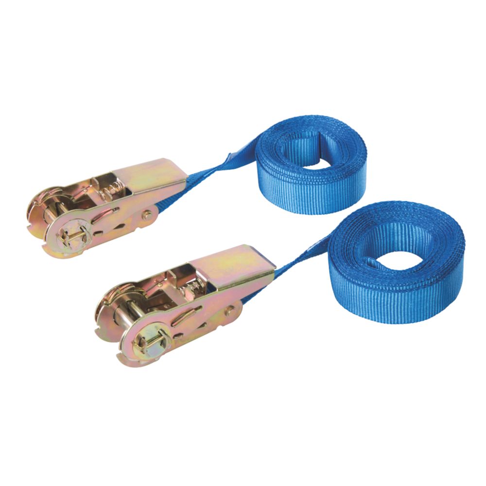 Sangle à cliquet Silverline de 5m x 25mm, lot de 2