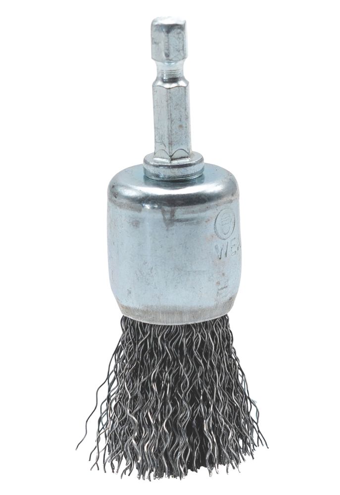 Brosse abrasive pour perceuse crayon à fils ondulés 25mm Norton 