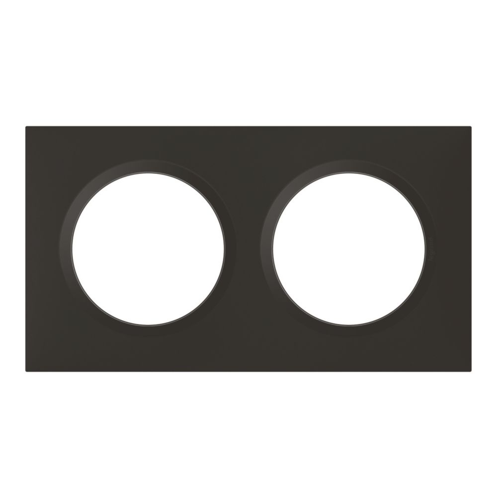 Obturateur à montage en saillie 2 modules Legrand Dooxie noir 