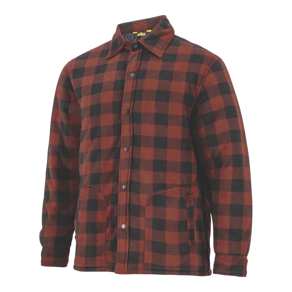 Chemise à doublure polaire rouge et noire Site taille L
