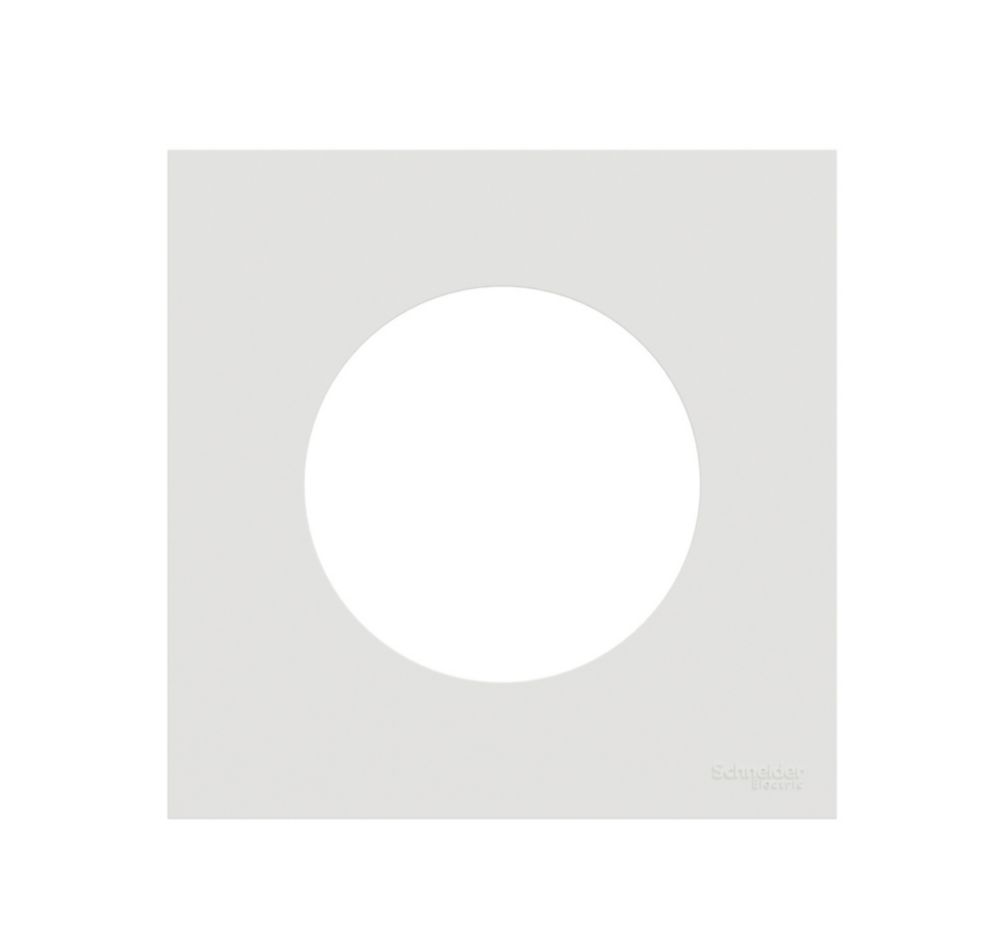 Plaque de finition en saillie 1 poste Schneider Electric Odace blanc craie