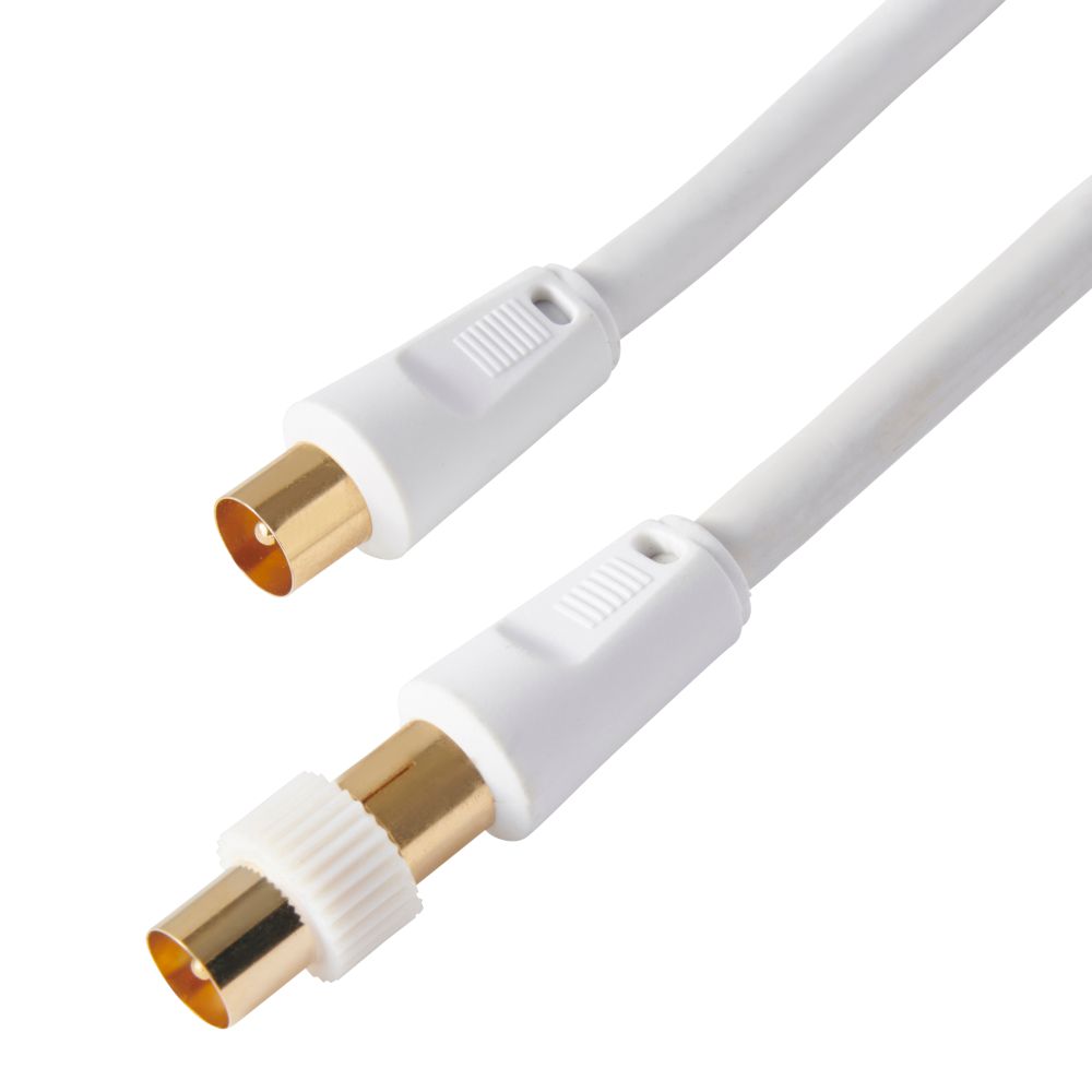 CâbleCoaxial (femelle) versCoaxial (mâle) de 9,5mm avec fiche or, 1,5m