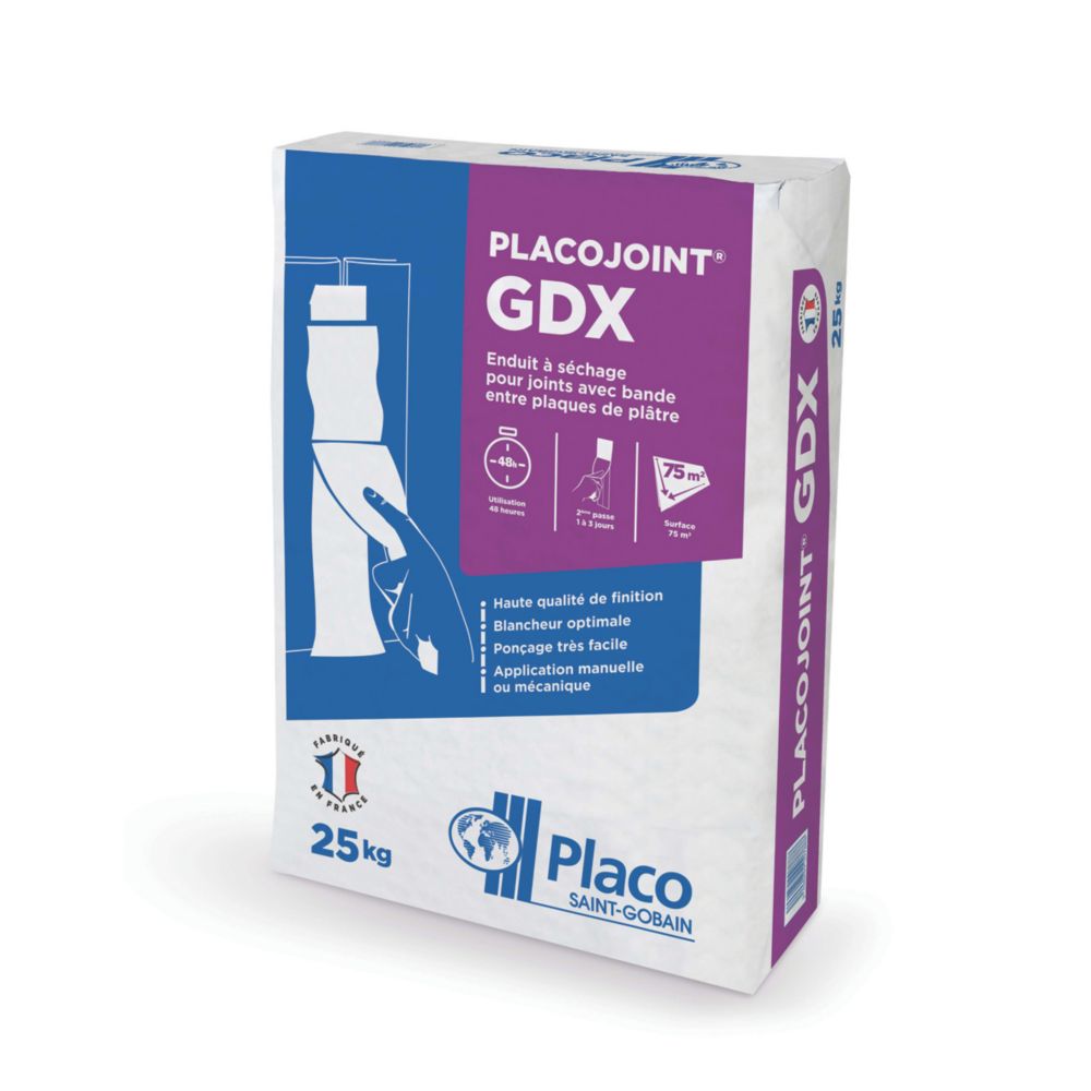 Enduit à joint en poudre GDX Placojoint 25kg Placo