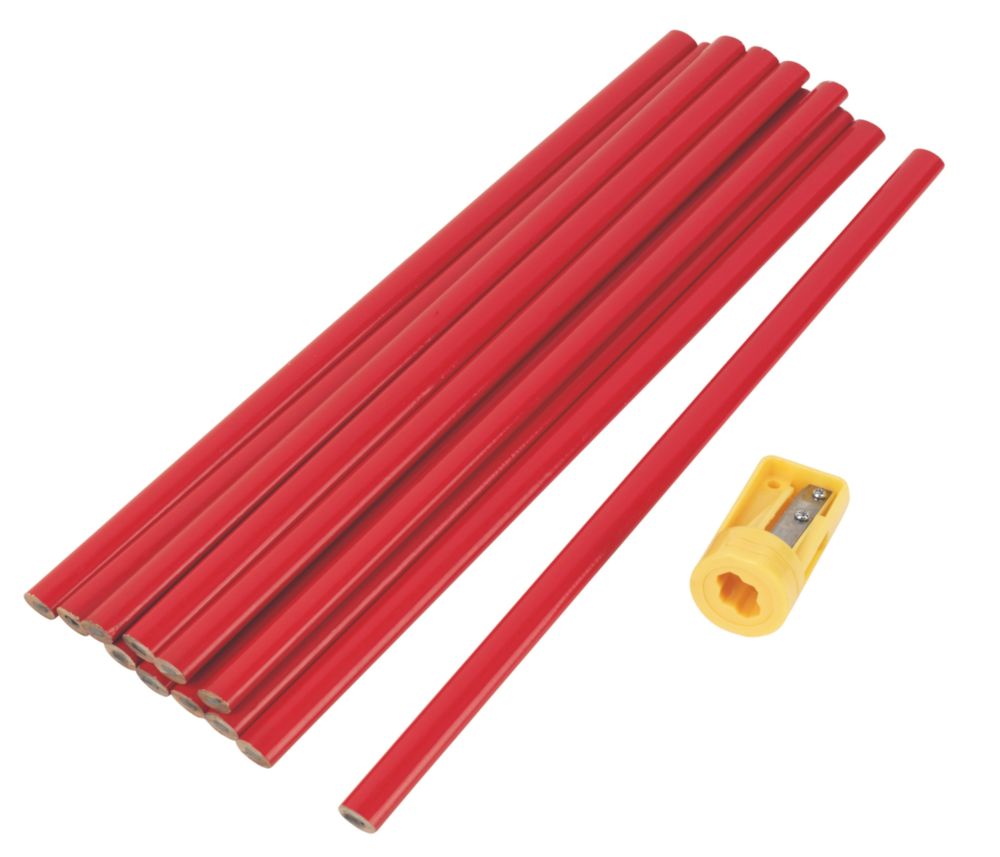  12 crayons de charpentier HB 300mm