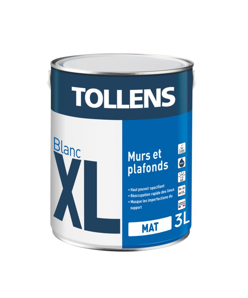 Peinture acrylique blanche Mat Tollens 3L