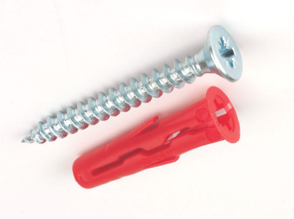 Lot de 500 chevilles en plastique et vis Rawlplug Uno 6 x 40mm